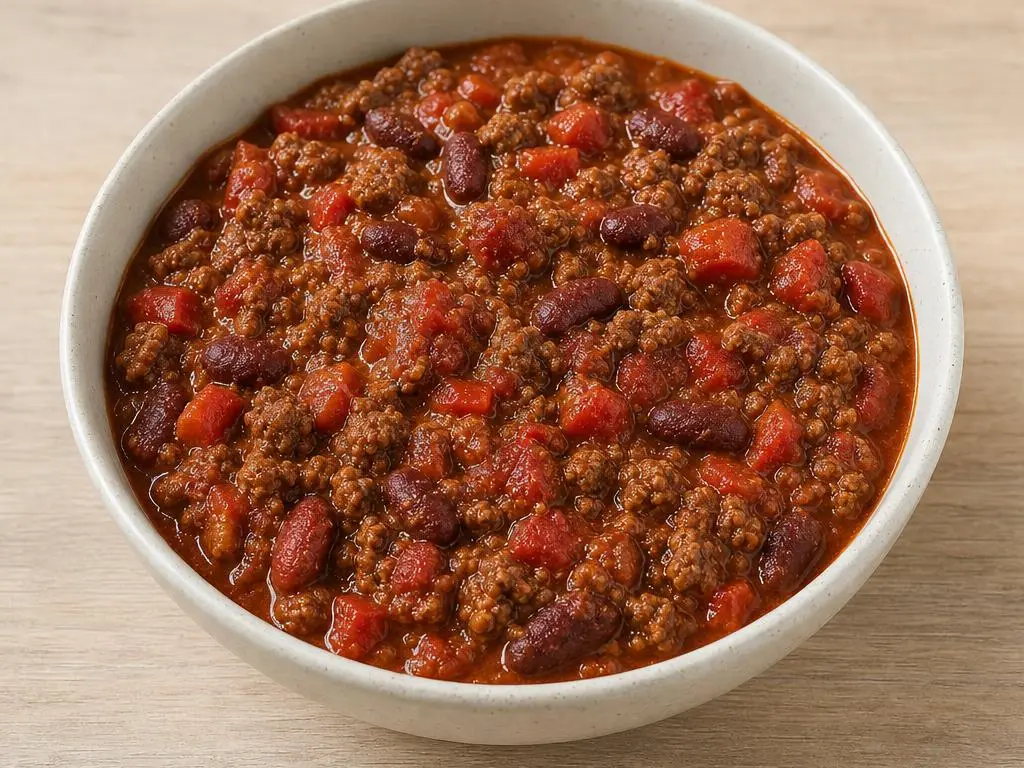 Chili con carne met rundvlees en bonen