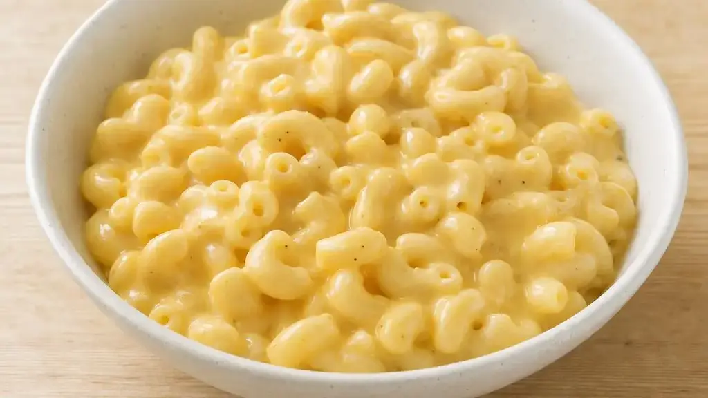 Romige mac and cheese met gesmolten kaas