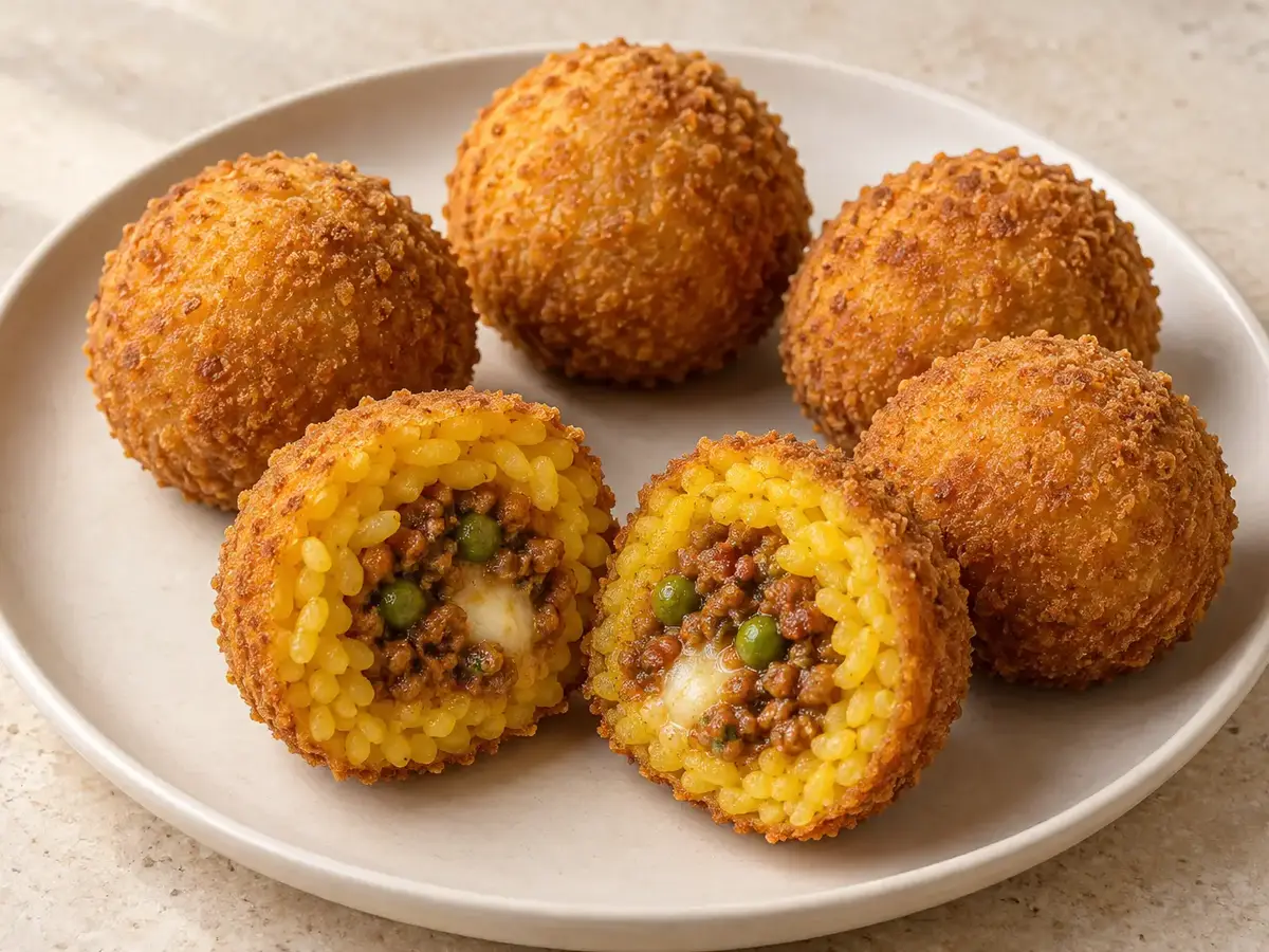 Arancini with beef ragù