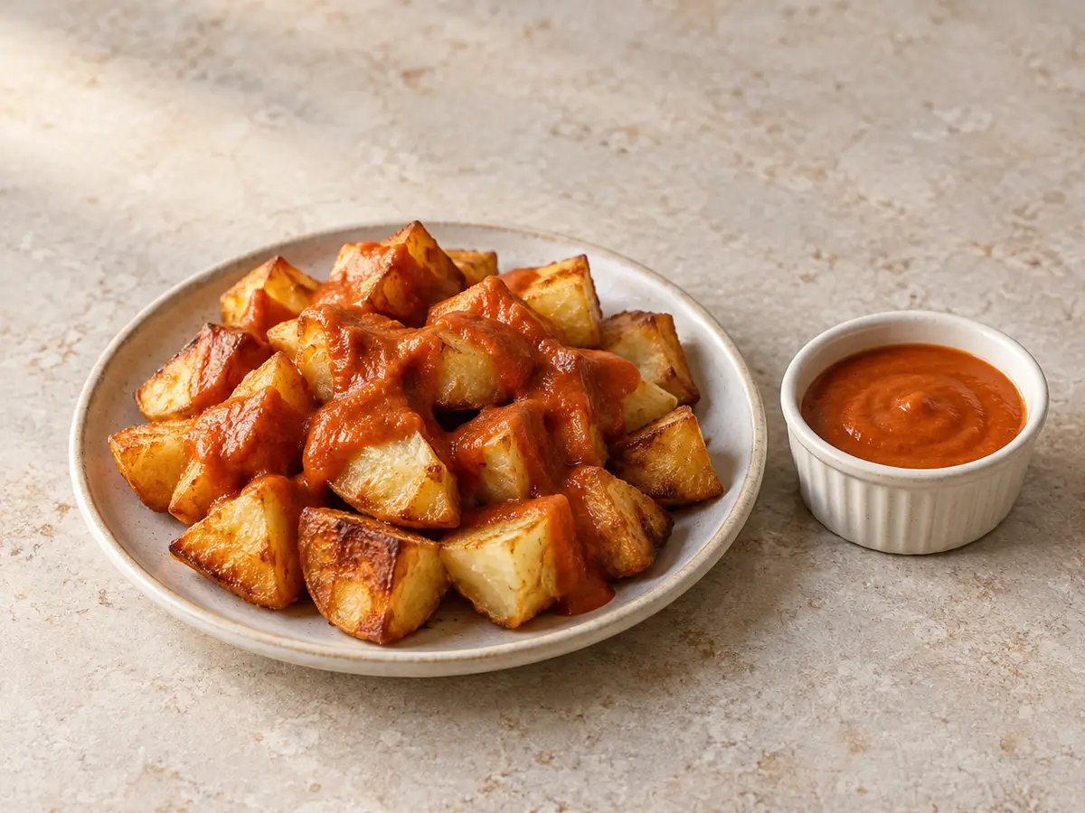 Patatas Bravas – Crispy Potatoes with Spicy Sauce