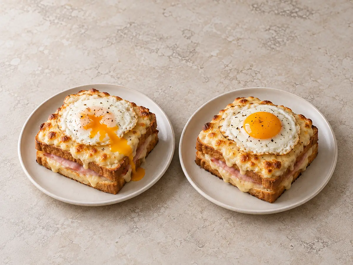 Croque Madame — Baked Ham and Cheese Sandwich with Béchamel and Egg