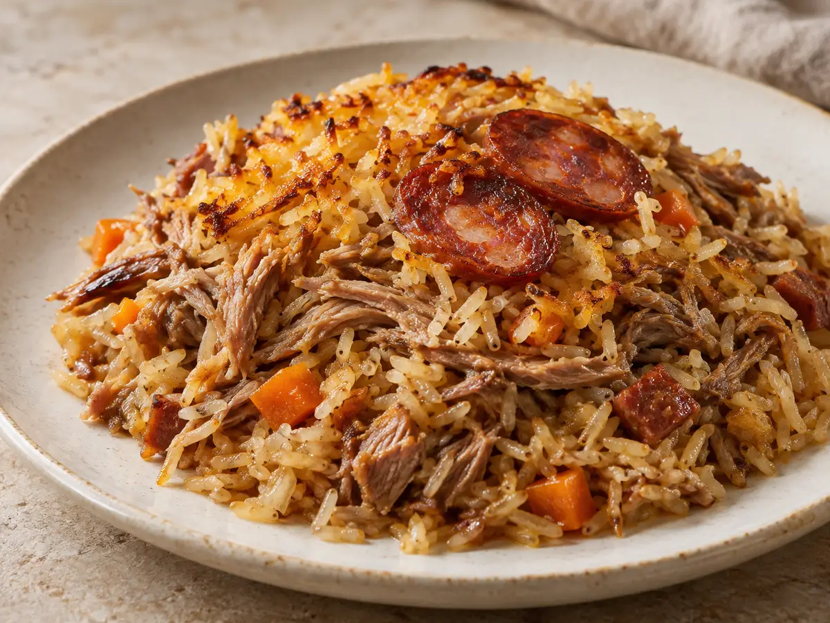 Arroz de pato — Portuguese duck and rice casserole
