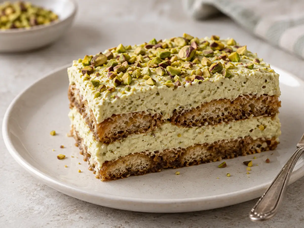 No-bake pistachio tiramisu