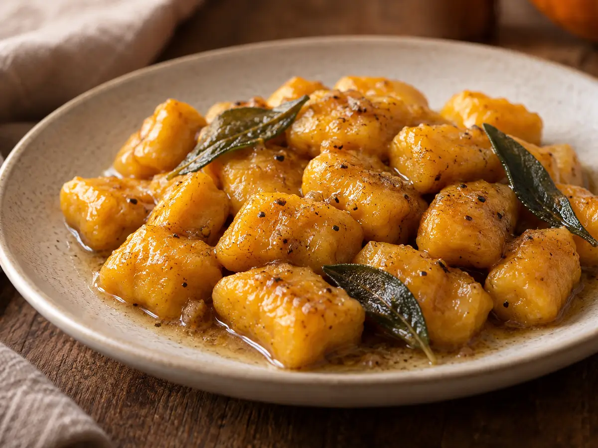Pumpkin Gnocchi with Brown Butter and Sage