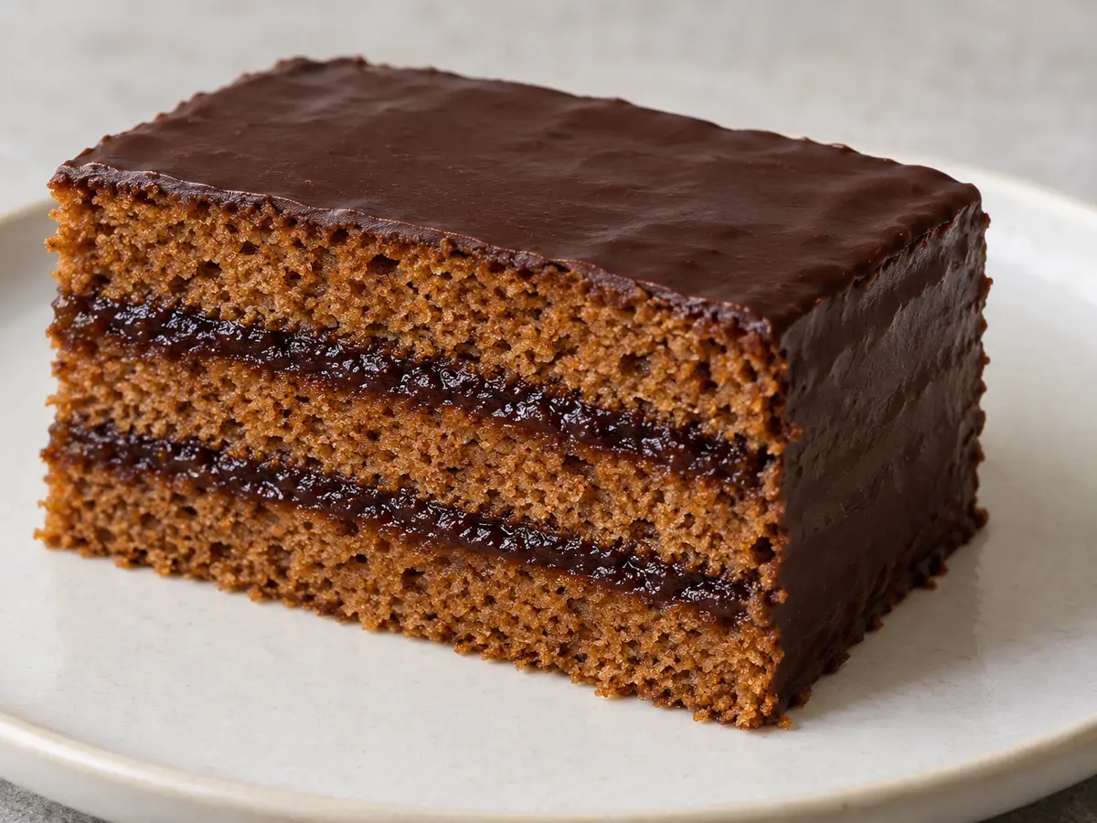 Matured Traditional Polish Gingerbread with Plum Butter and Chocolate Glaze