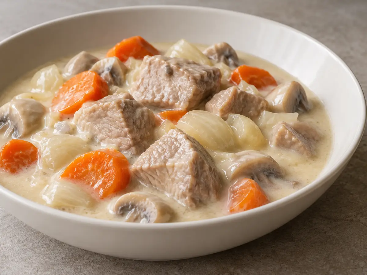 Blanquette de veau — veau en sauce claire à la crème