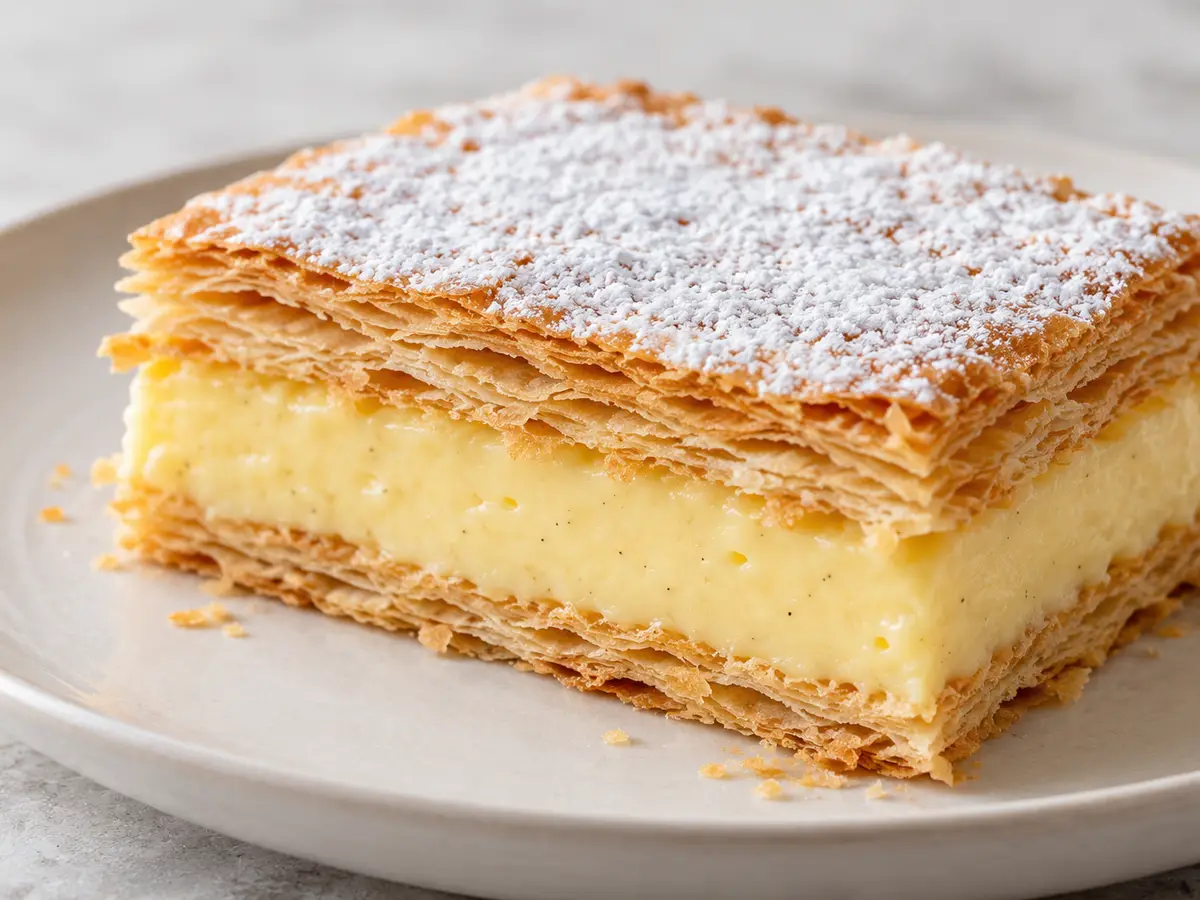 Puff Pastry Slices with Homemade Custard