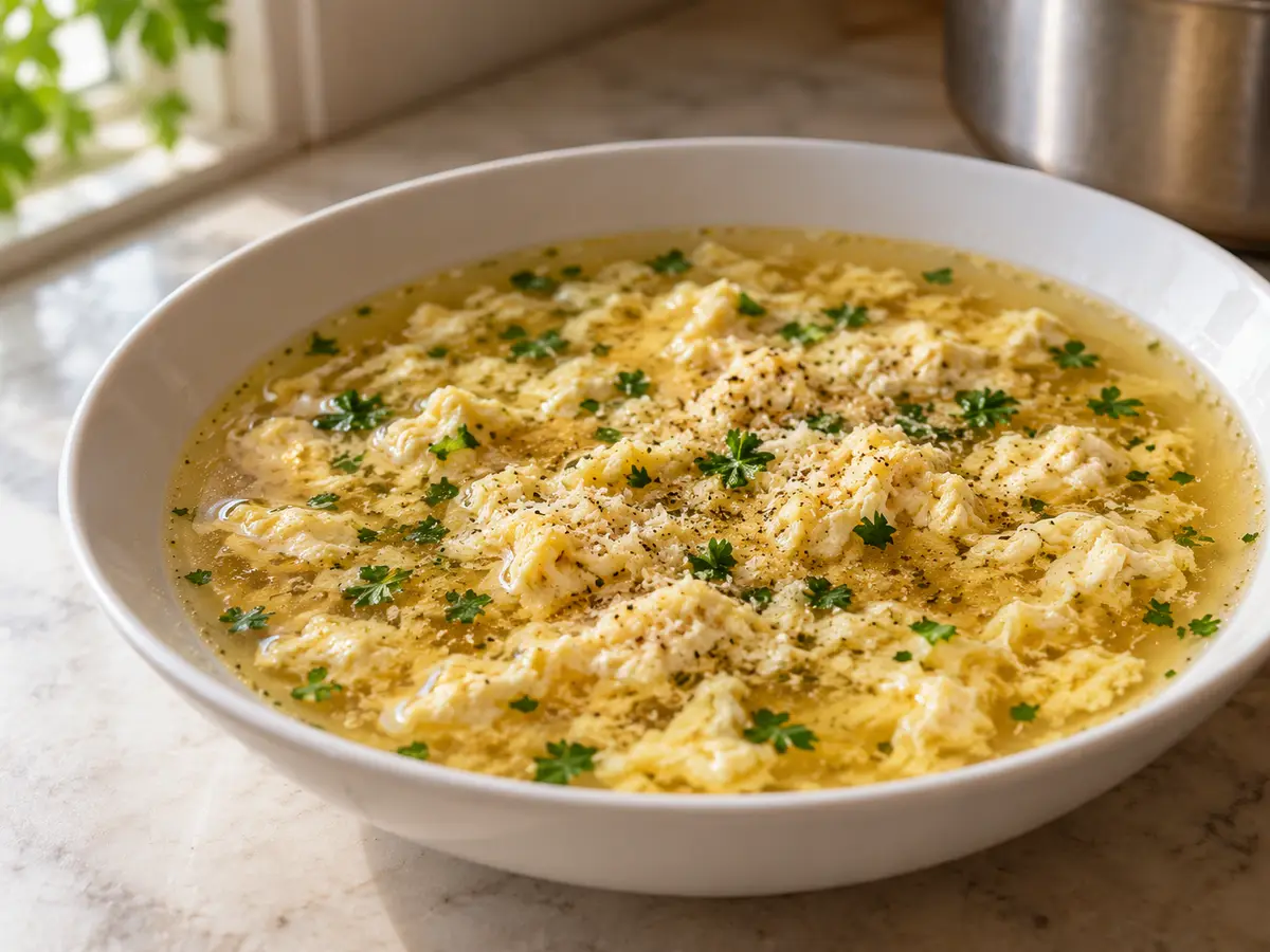 Stracciatella — Italian Broth with Egg and Parmesan