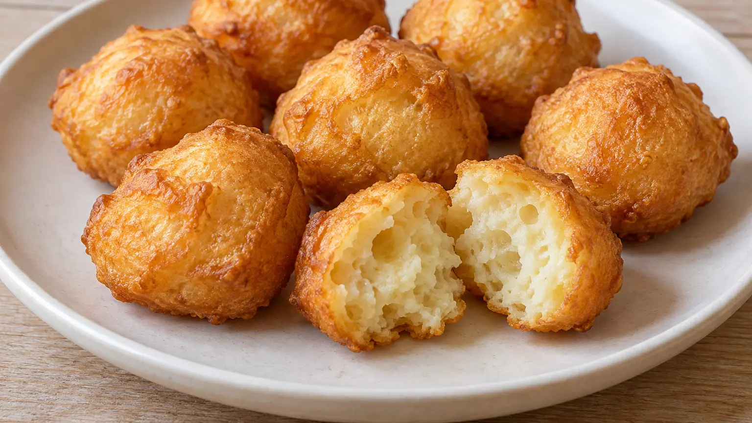 Golden pommes dauphine with a crisp surface and light potato-choux interior