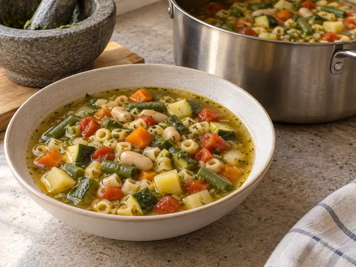 Provençal Vegetable Soup with Basil Pistou