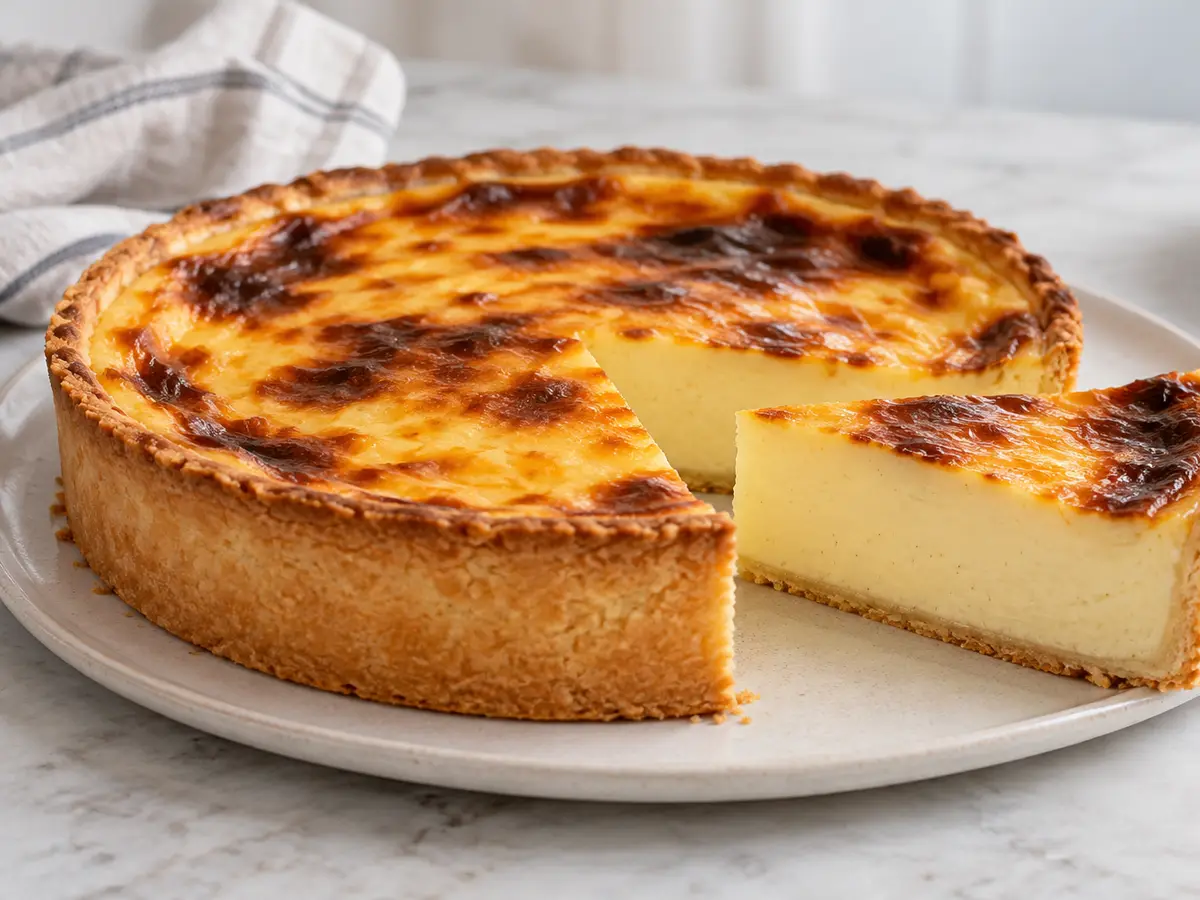 Flan Pâtissier — French Vanilla Custard Tart with Shortcrust