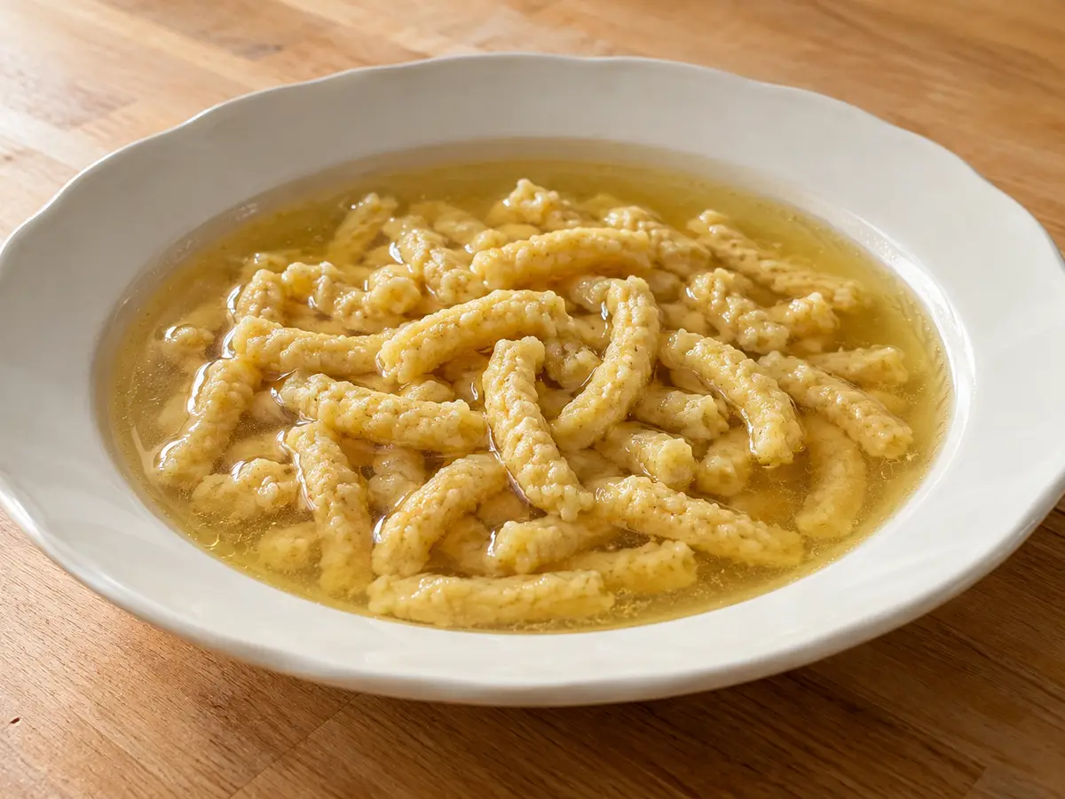 Italian broth with Parmesan dumplings