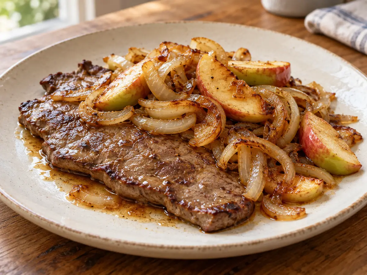 Berlin-Style Calf Liver with Apples and Golden Onions