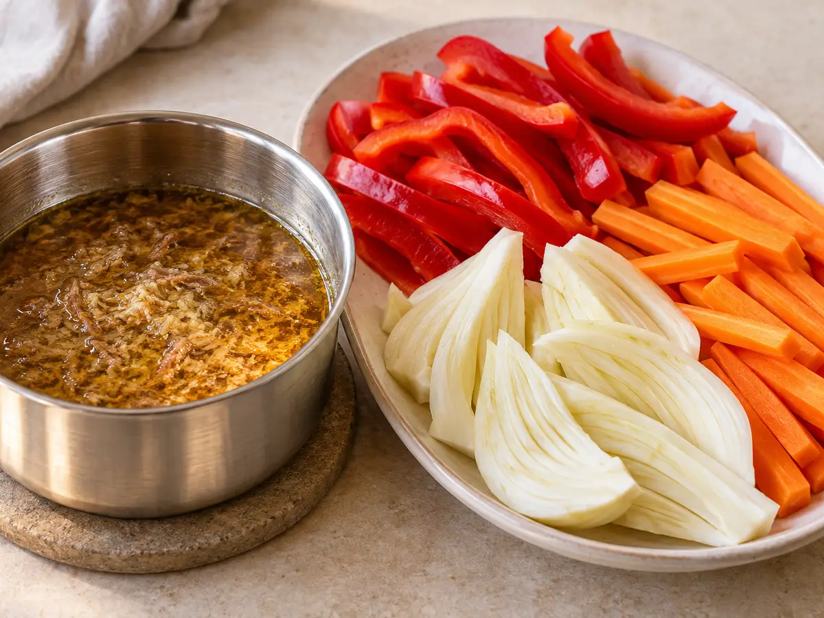 Warm Anchovy and Garlic Dip for Vegetables