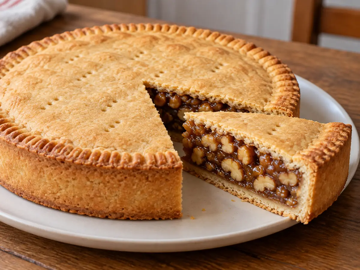 Bündner Nusstorte — Shortcrust Tart with Caramel Walnuts