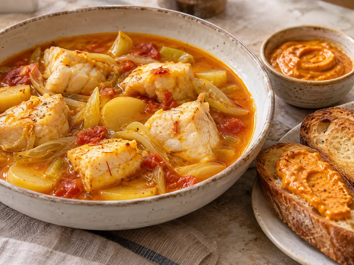 Bouillabaisse — vissoep uit Marseille met saffraan en rouille