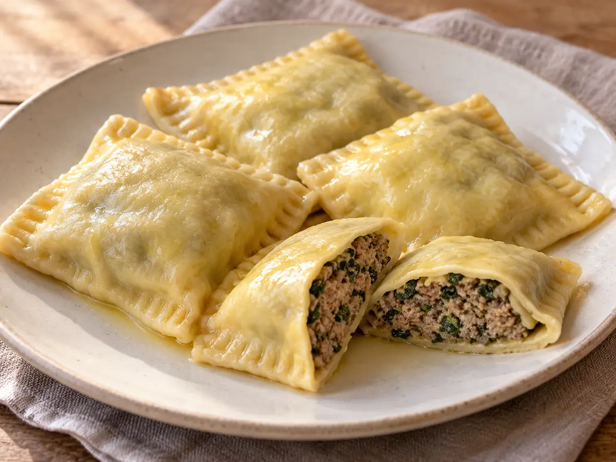 Maultaschen — ravioli svevi con carne e spinaci