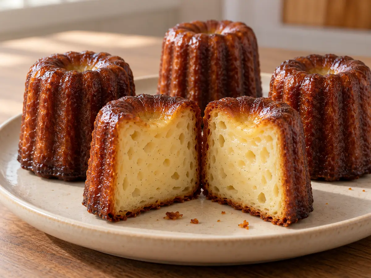 Canelés — gebakjes met karamelkorst en vochtige vanillekern