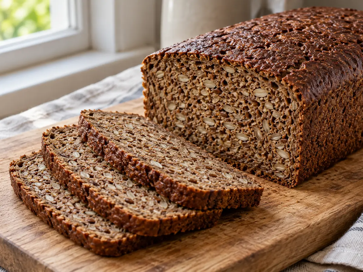 Rugbrød — pane danese integrale di segale con lievito madre e semi