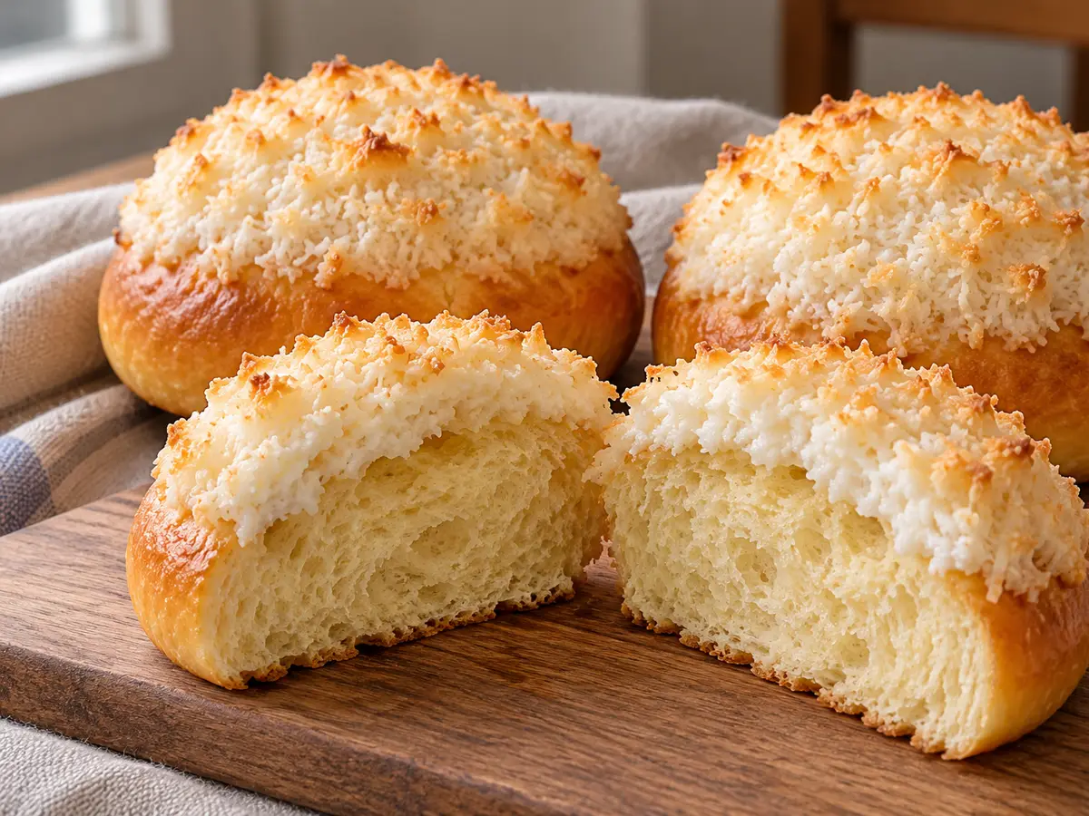Pão de Deus — panini portoghesi con copertura al cocco