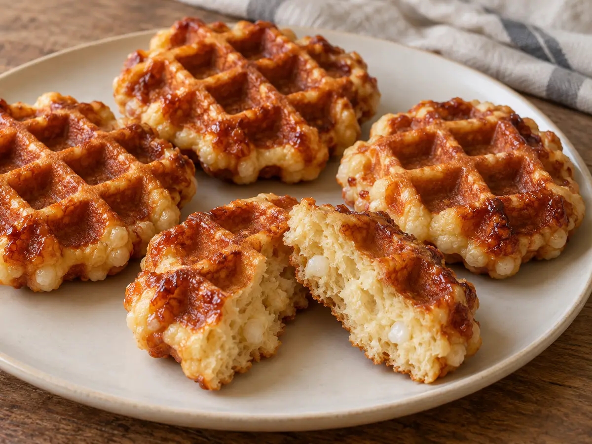 Waffle di Liegi — impasto lievitato e zucchero perlato caramellato