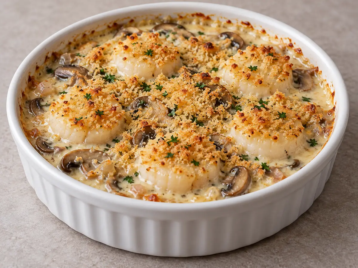 Coquilles Saint-Jacques — capesante gratinate in salsa cremosa