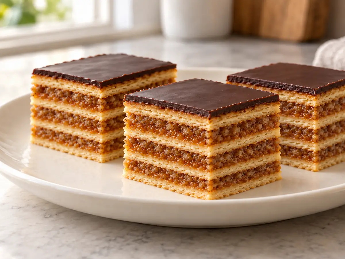 Zserbó — dolce ungherese con noci, albicocche e cioccolato
