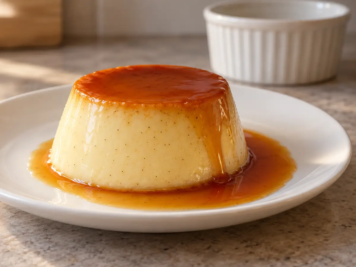 Crème caramel — vanillecrème met vloeibare karamel