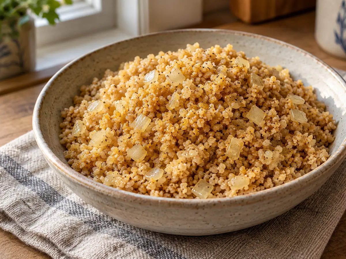 Skirlie — avena tostata con cipolla al burro