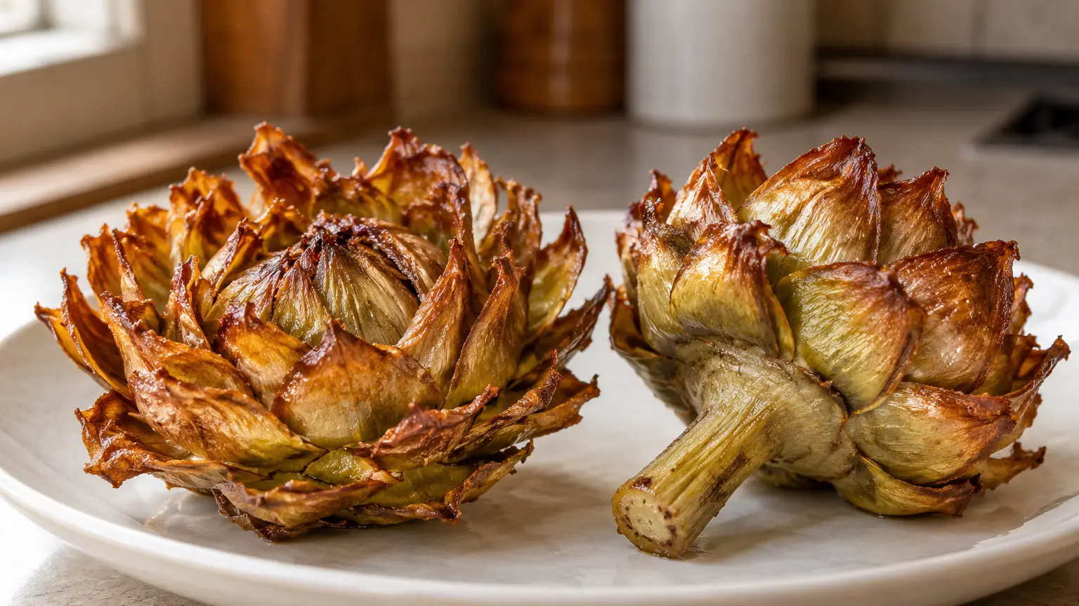 Artisjokken alla giudia open als gouden bloemen, met krokante blaadjes en een zacht hart