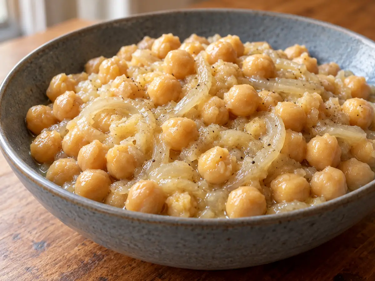 Revithada — ceci al forno con cipolla e limone
