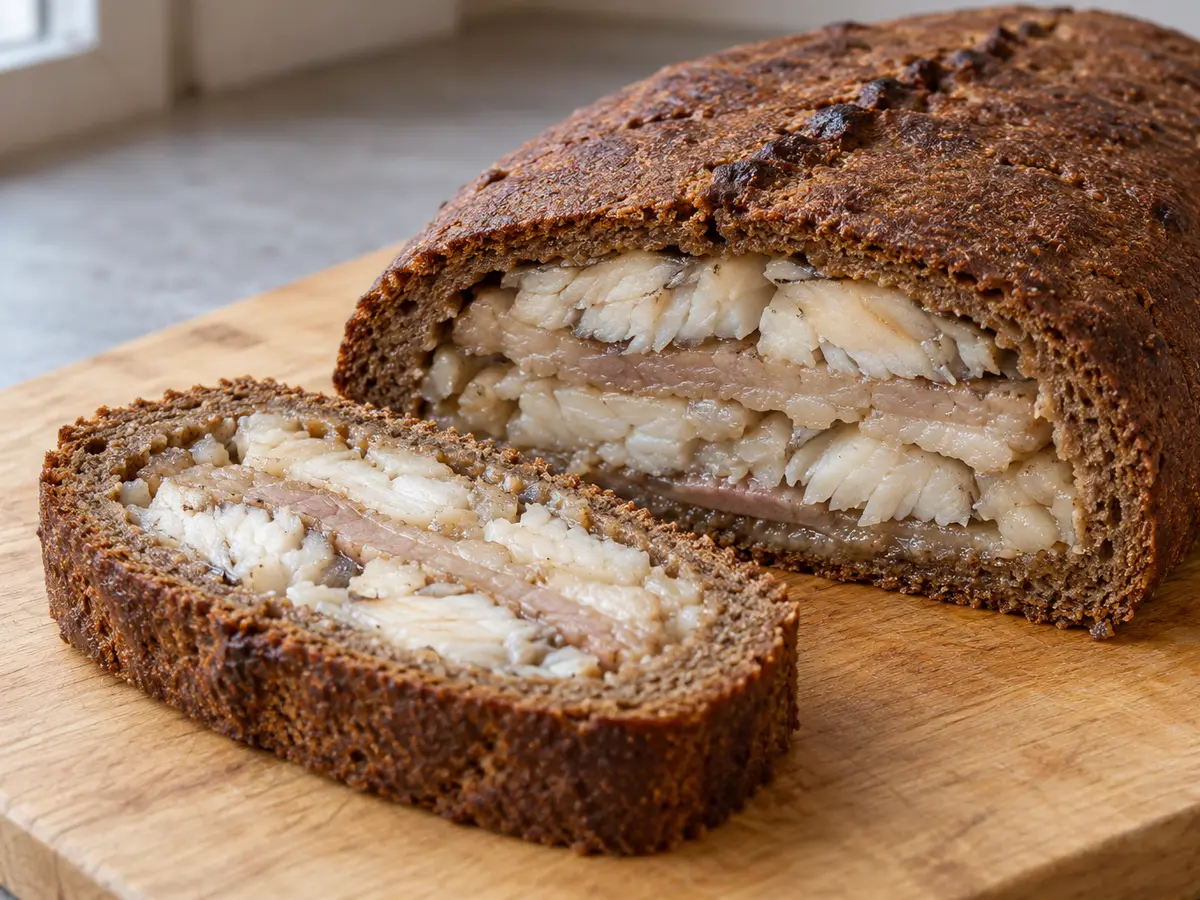 Kalakukko — pane finlandese di segale ripieno di pesce e pancetta