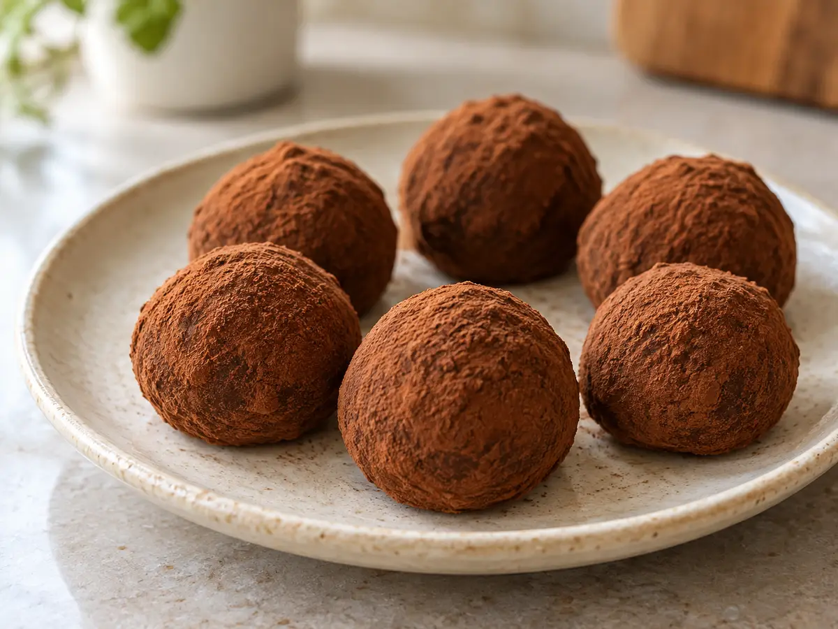 Tartufi di cioccolato — morbide praline di ganache ricoperte di cacao