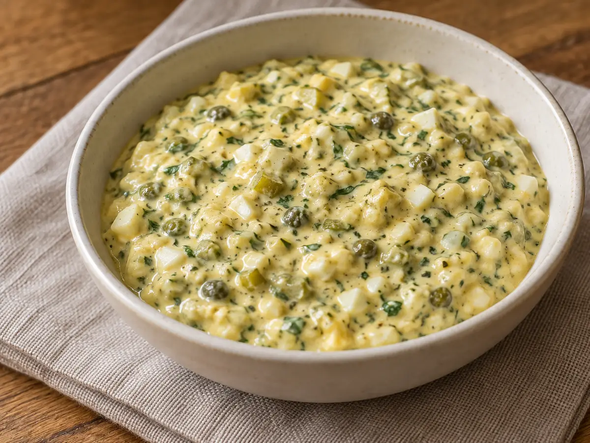 Gribichesaus — Franse saus met hardgekookte eieren en kruiden