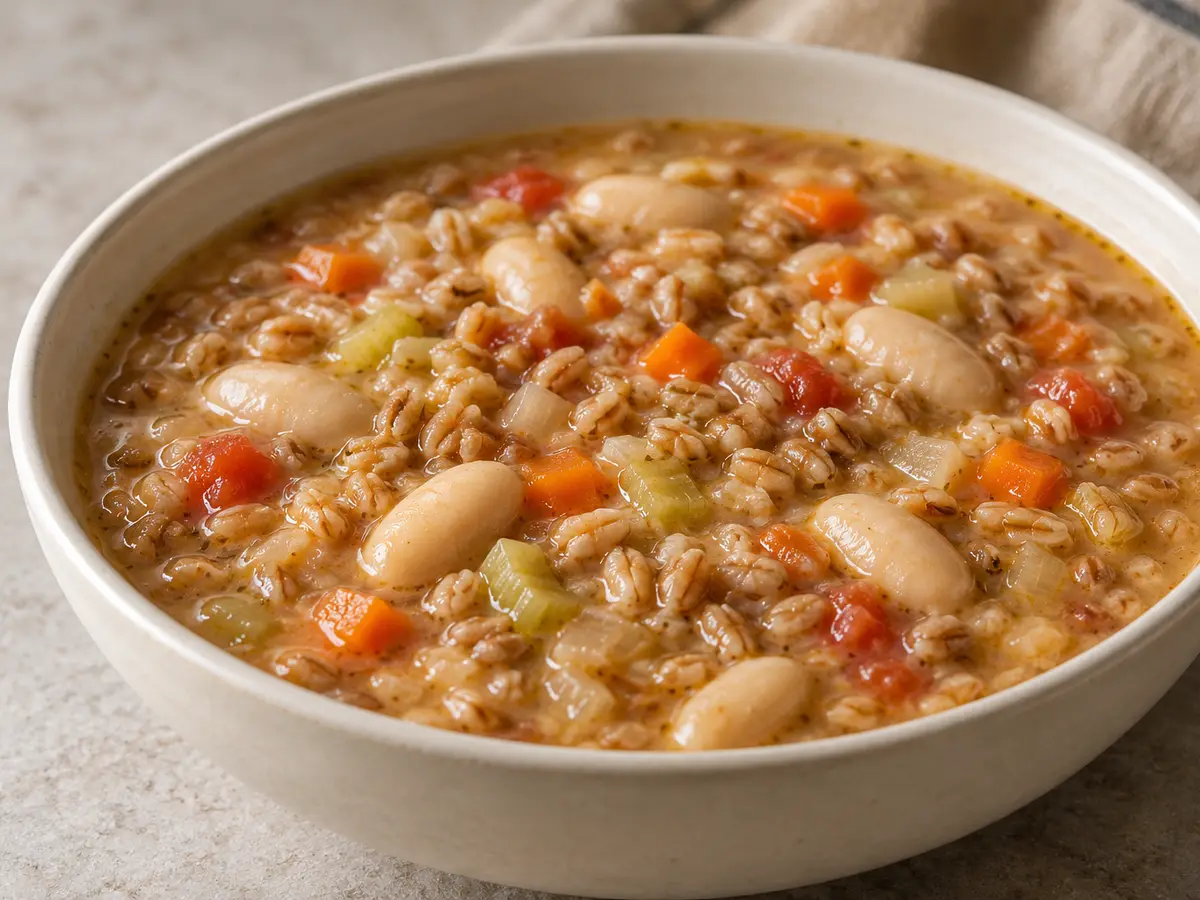 Zuppa di farro — zuppa toscana con spelta e fagioli