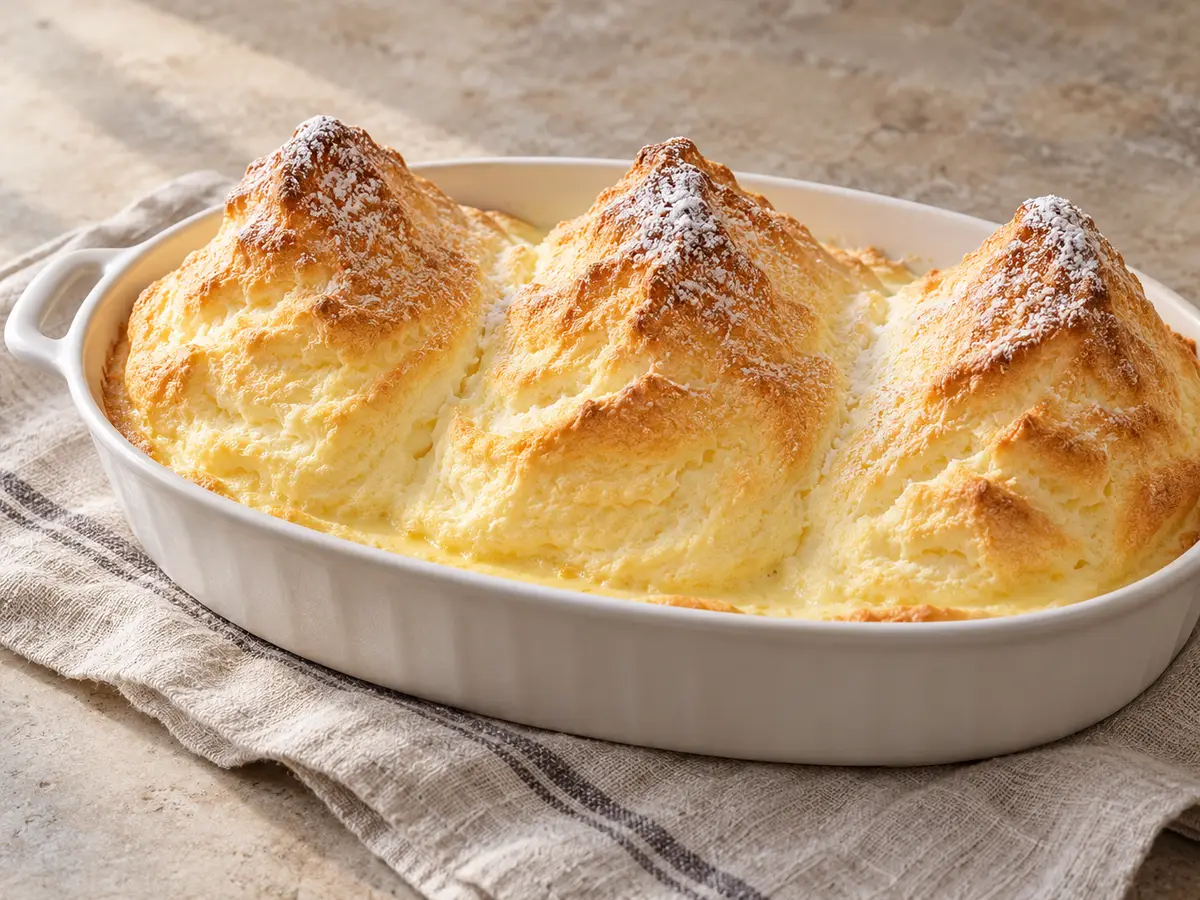 Salzburger Nockerln — soufflé alla vaniglia con tre cime dorate