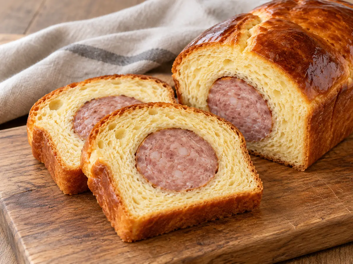 Saucisson brioché lyonnais — salsiccia in brioche al burro