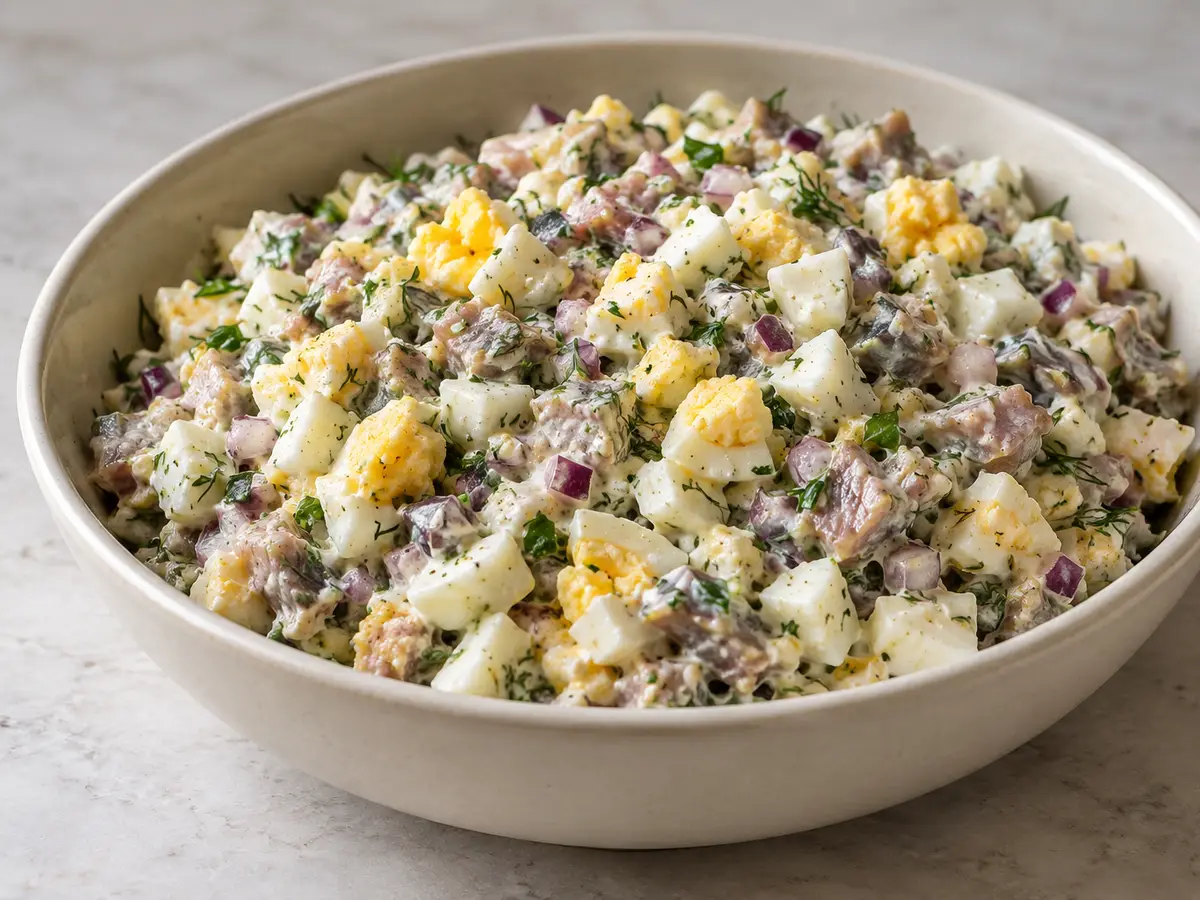 Gubbröra — crema rustica di uova e spratti alle spezie