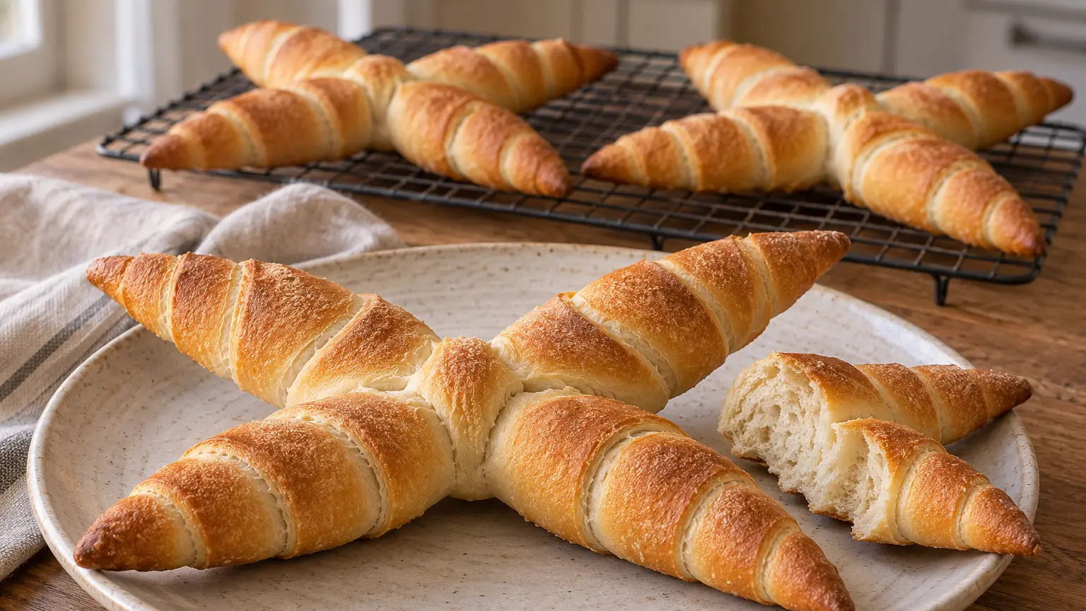 Goudbruine coppia ferrarese met vier opgerolde hoorns en een stevige verbinding in het midden