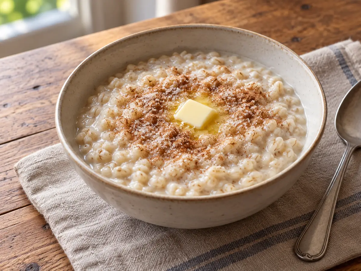 Byggrynsgrøt — porridge norvegese di orzo al latte