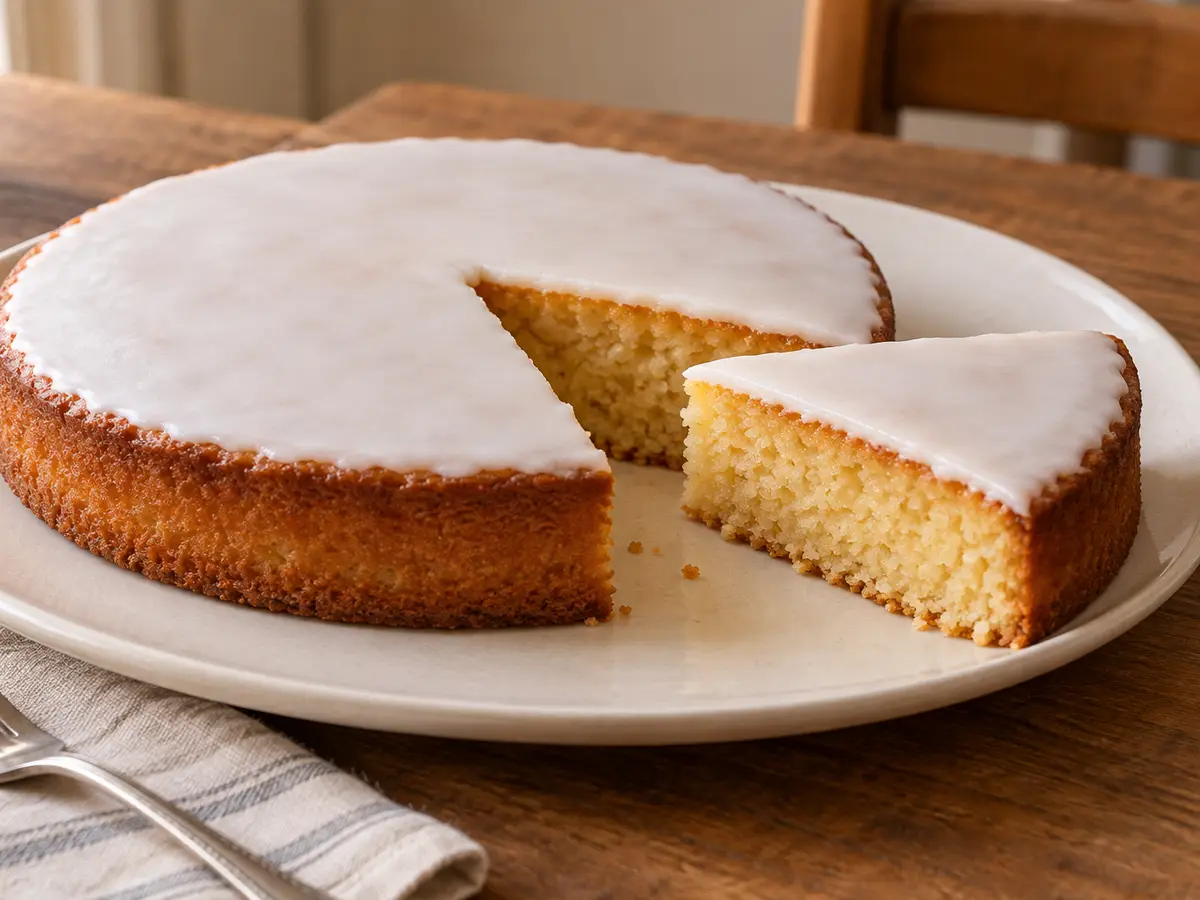 Gâteau nantais — almond cake from Nantes with rum icing
