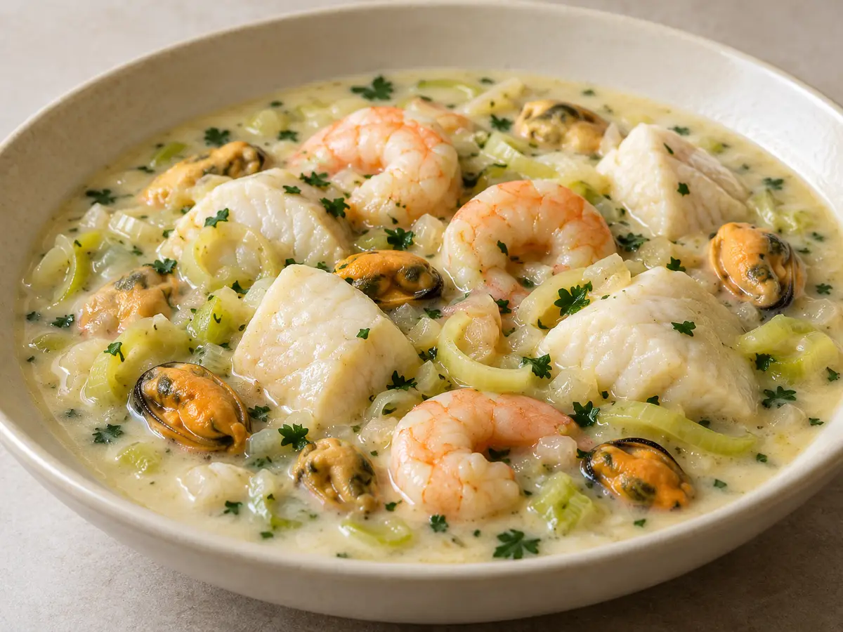Marmite dieppoise – zuppa normanna di pesce e frutti di mare