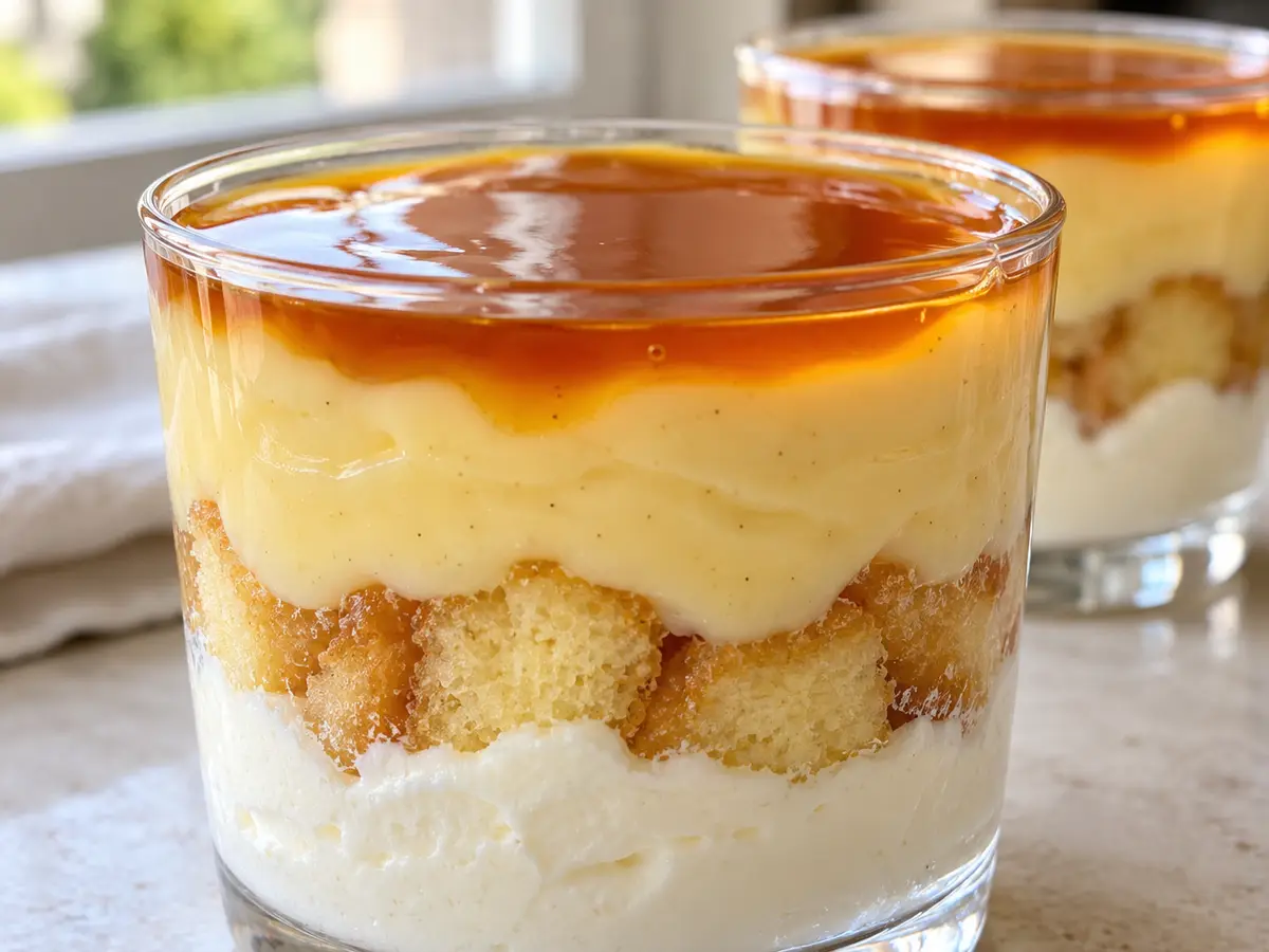 Goxua – Basque Dessert with Sponge Cake, Vanilla Custard and Caramel