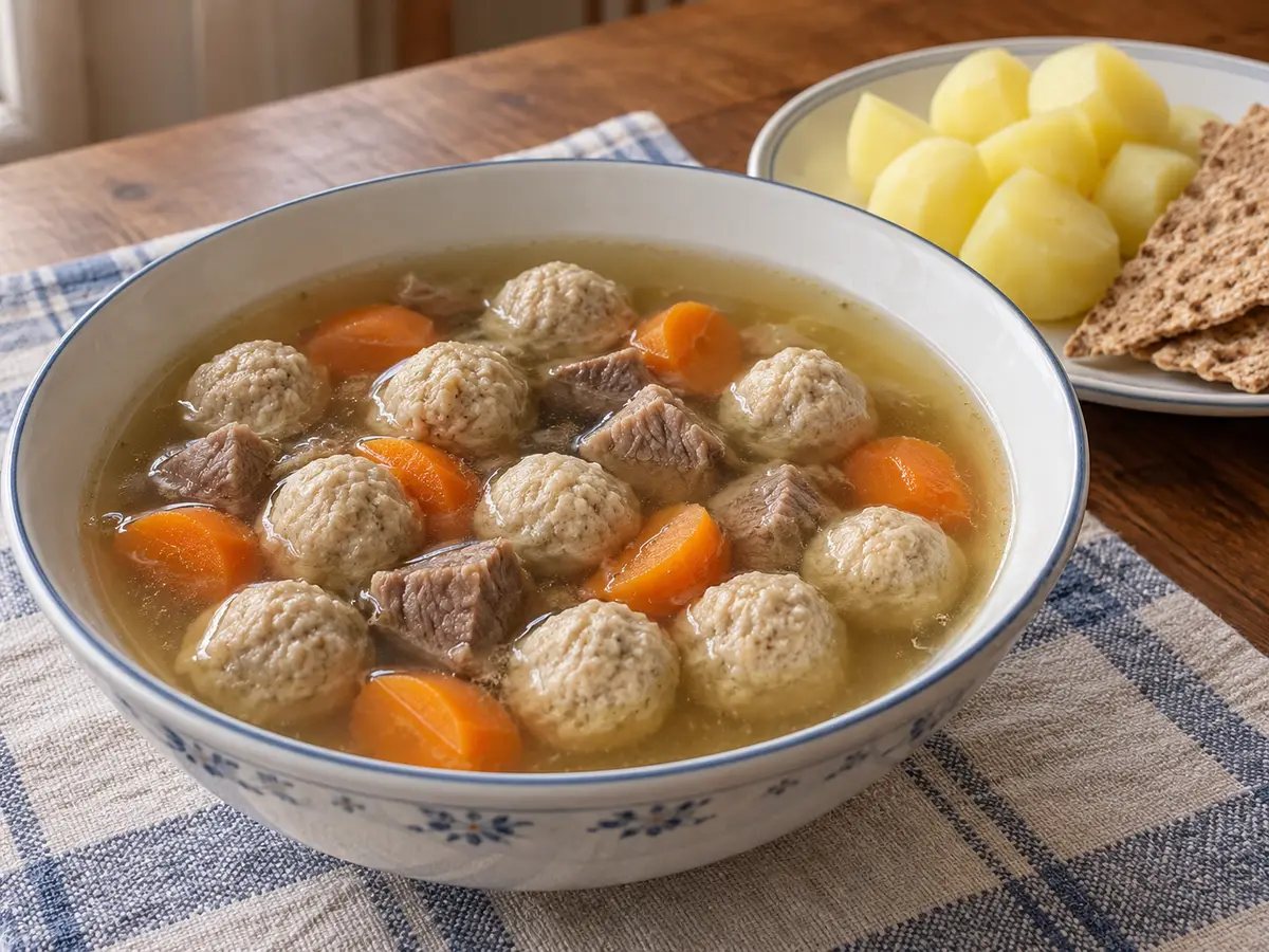 Trøndersodd – Noorse lamssoep met balletjes