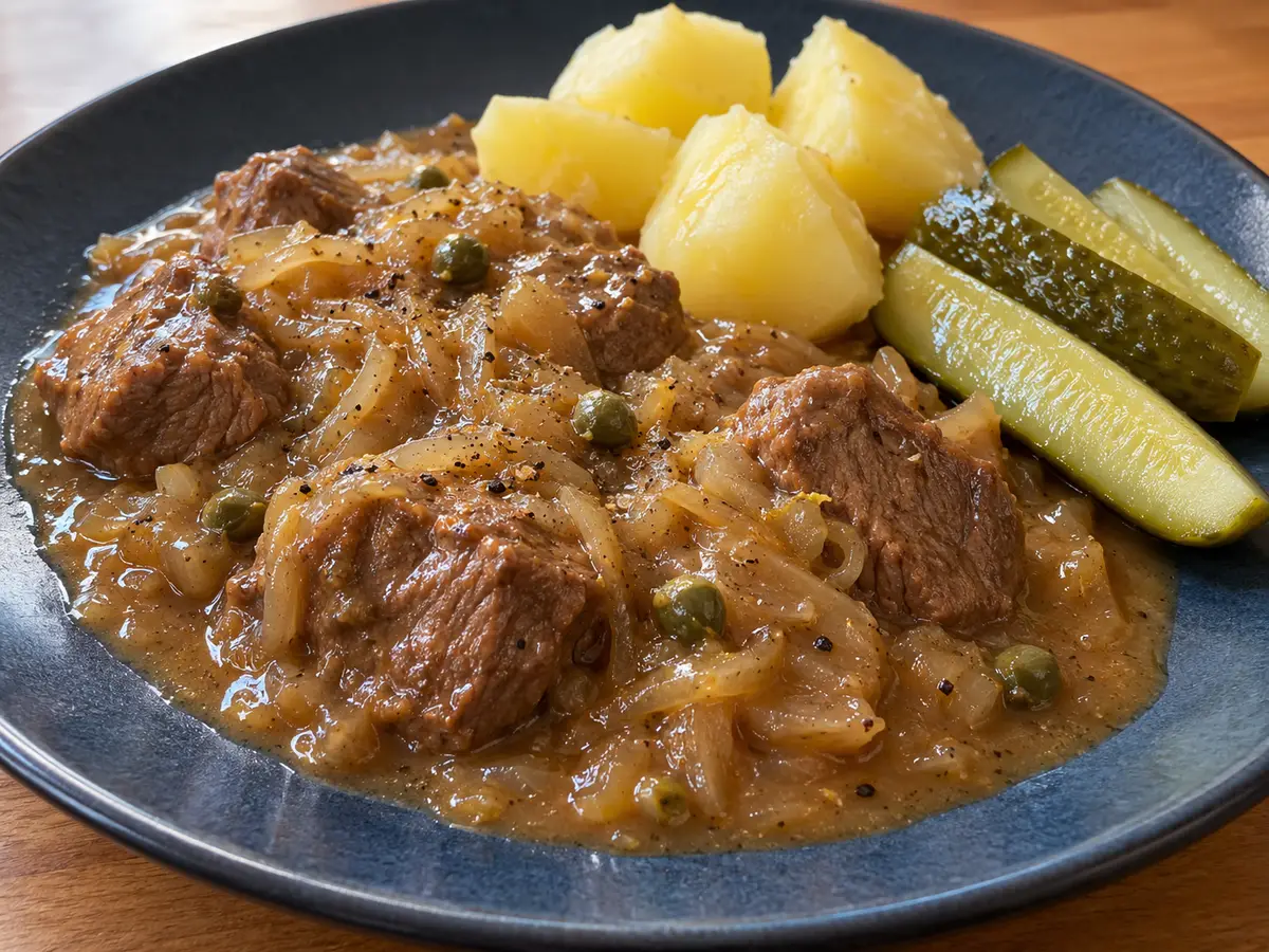 Pfefferpotthast – manzo della Vestfalia con cipolle, pepe e limone