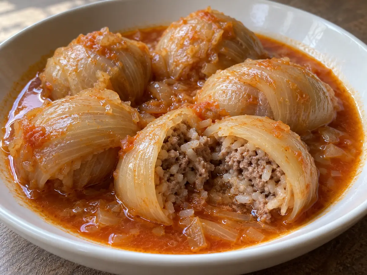 Sogan-dolma – cipolle ripiene di manzo e riso