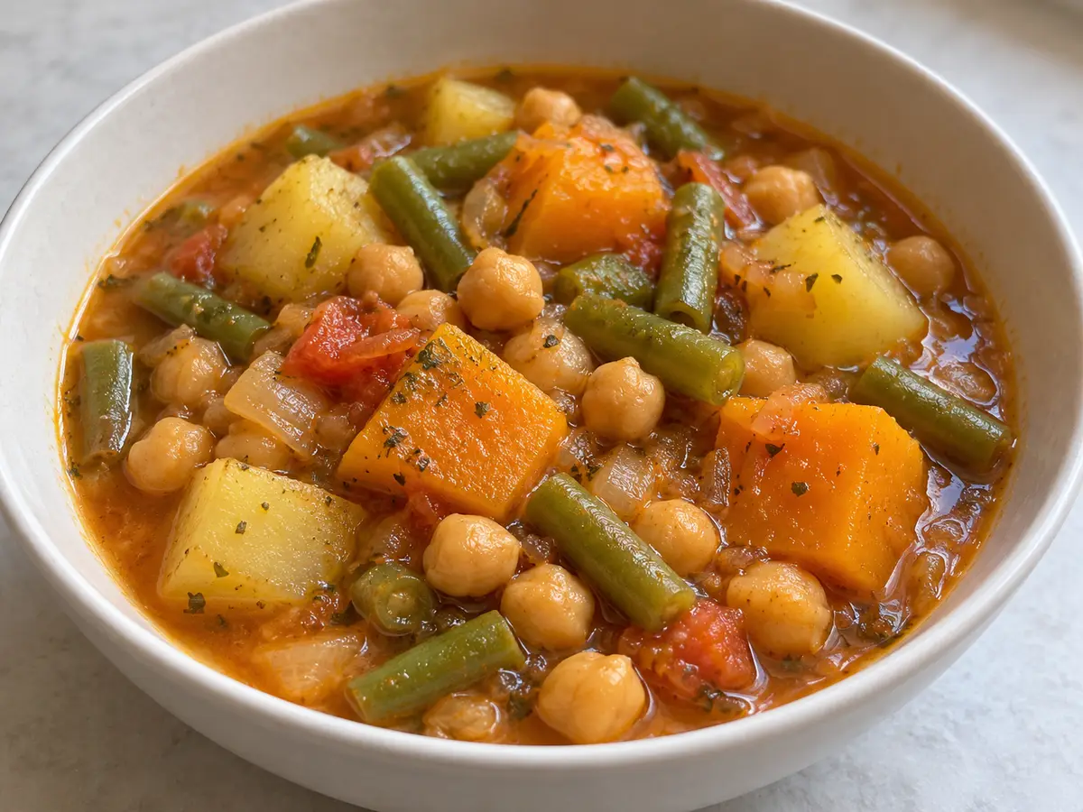 Olla gitana – stufato di verdure con ceci e zucca
