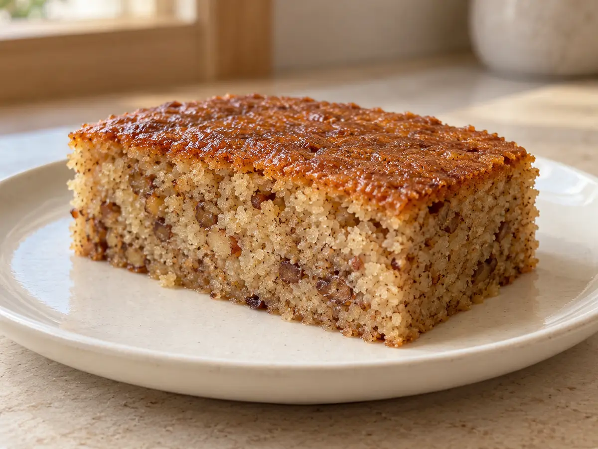 Karydopita – Greek walnut cake soaked in syrup