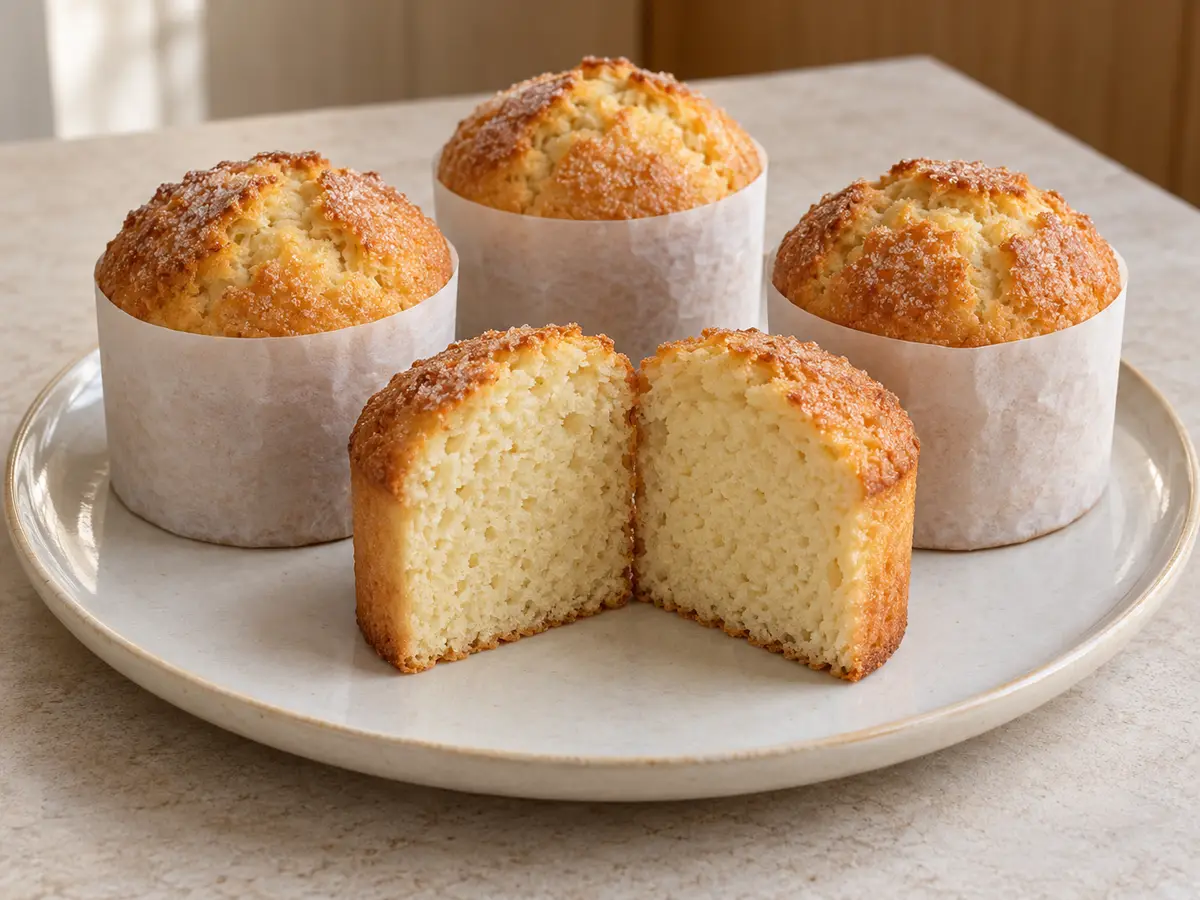 Bolo de arroz – tall Portuguese rice flour cakes