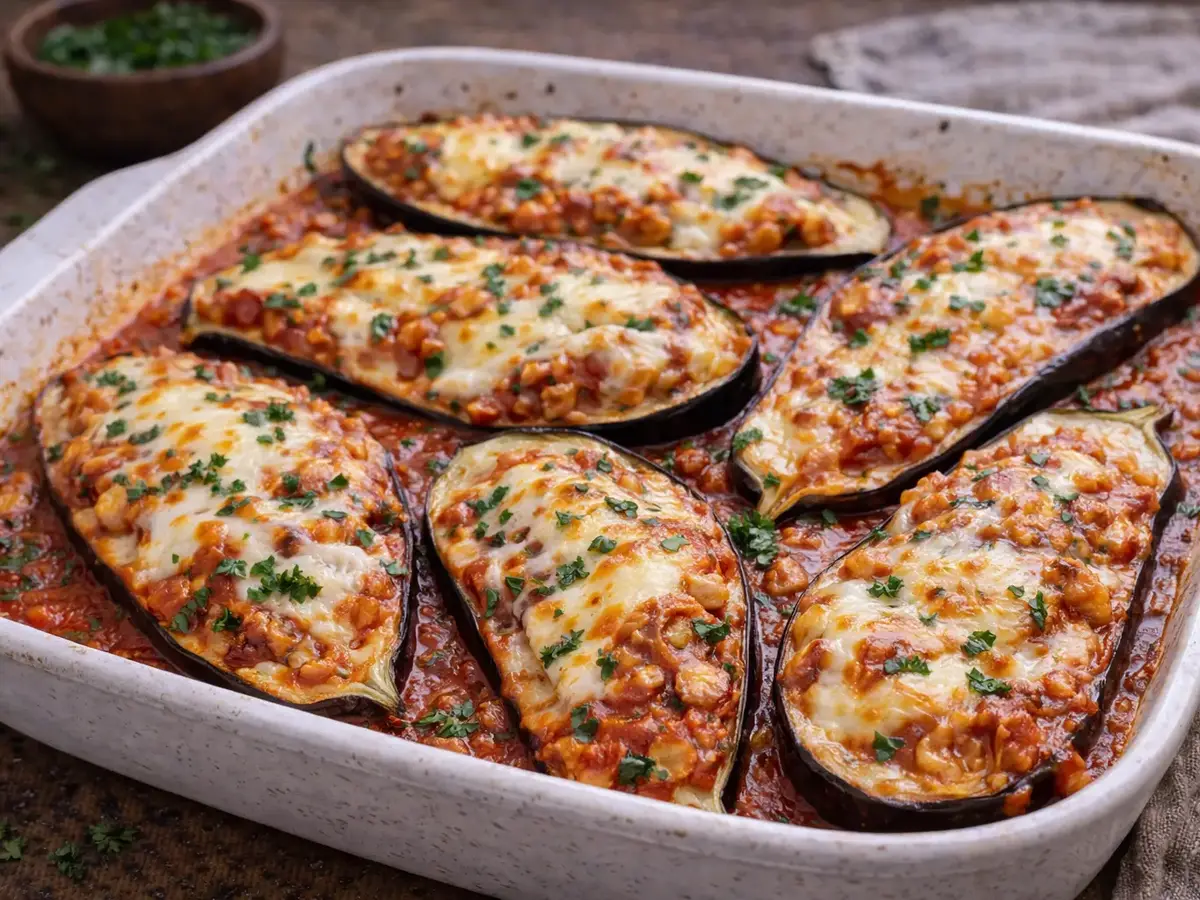 Baked Eggplant with Mozzarella